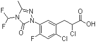 Carfentrazone molecular structure (CAS 128621-72-7)