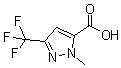 1-Methyl-3-(trifluoromethyl)-1H-pyrazole-5-carboxylic acid molecular structure (CAS 128694-63-3)