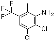 2,3-Dichloro-6-methyl-5-(trifluoromethyl)benzenamine molecular structure (CAS 1287218-11-4)