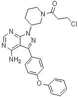 (R)-1-[3-[4-Amino-3-(4-phenoxyphenyl)-1H-pyrazolo[3,4-d]pyrimidin-1-yl]piperidin-1-yl]-3-chloropropan-1-one molecular structure (CAS 1288338-96-4)