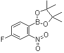 structure of CAS# 1288978-82-4, 2-(4-Fluoro-2-nitrophenyl)-4,4,5,5-tetramethyl-1,3,2-dioxaborolane