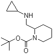 2-[(环丙基氨基)甲基]-1-哌啶甲酸叔丁酯分子结构 (CAS 1289386-32-8)