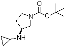(3S)-3-(Cyclopropylamino)-1-pyrrolidinecarboxylic acid tert-butyl ester molecular structure (CAS 1289585-23-4)