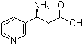 结构式 CAS# 129043-04-5, (S)-3-氨基-3-(吡啶-3-基)丙酸