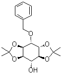 1,2:4,5-二-O-(1-甲基亚乙基)-DL-chiro-肌醇 6-苯甲酸酯分子结构 (CAS 129094-34-4)