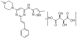ENMD-2076 Tartrate molecular structure (CAS 1291074-87-7)