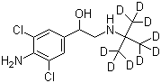 结构式 CAS# 129138-58-5, 克伦特罗-D9