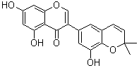 结构式 CAS# 129280-33-7, 半甘草异黄酮 B