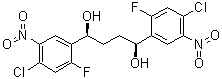 结构式 CAS# 1292836-20-4, (1S,4S)-1,4-二(4-氯-2-氟-5-硝基苯基)-1,4-丁二醇