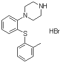1-[2-[(2-Methylphenyl)thio]phenyl]piperazine hydrobromide (1:1) molecular structure (CAS 1293343-91-5)