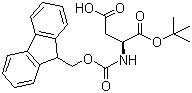 L-Fmoc-Aspartic acid alpha-tert-butyl ester molecular structure (CAS 129460-09-9)