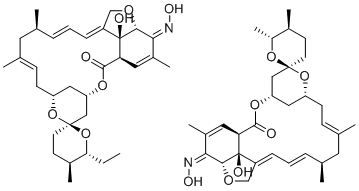 结构式 CAS# 129496-10-2, 米尔贝肟