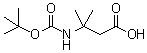 3-[(叔丁氧羰基)氨基]-3-甲基丁酸分子结构 (CAS 129765-95-3)