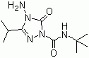 structure of CAS# 129909-90-6, Amicarbazone;4-Amino-5-oxo-3-propan-2-yl-N-tert-butyl-1,2,4-triazole-1-carboxamide; 4-Amino-N-(1,1-dimethylethyl)-4,5-dihydro-3-(1-methylethyl)-5-oxo-1H-1,2,4-triazole-1-carboxamide