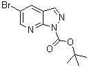 structure of CAS# 1299607-55-8, 5-Bromo-1H-pyrazolo[3,4-b]pyridine-1-carboxylic acid 1,1-dimethylethyl ester