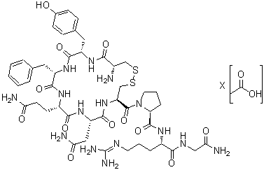 8-L-Argininevasopressin acetate molecular structure (CAS 129979-57-3)