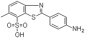 2-(4-Aminophenyl)-6-methyl-1,3-benzothiazole-7-sulfonic acid molecular structure (CAS 130-17-6)