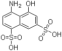 结构式 CAS# 130-23-4, 1-氨基-8-萘酚-4,6-二磺酸