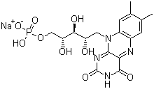 structure of CAS# 130-40-5, Riboflavin-5-phosphate sodium;Riboflavin monophosphate monosodium salt