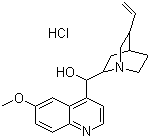 Quinine hydrochloride molecular structure (CAS 130-89-2)