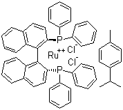 structure of CAS# 130004-33-0, Chloro[(S)-(-)-2,2'-bis(diphenylphosphino)-1,1'-binaphthyl](p-cymene)ruthenium(II) chloride;(S)-RuCl[(p-cymene(BINAP)Cl