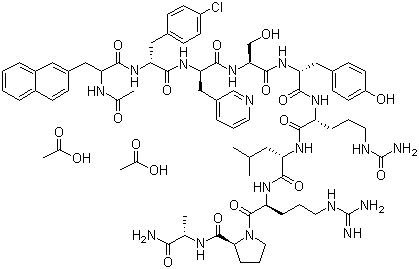 Cetrorelix acetate molecular structure (CAS 130143-01-0)