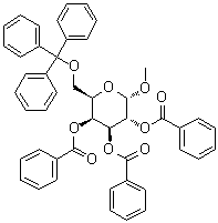 Methyl 6-O-(triphenylmethyl)-alpha-D-galactopyranoside tribenzoate molecular structure (CAS 130163-39-2)