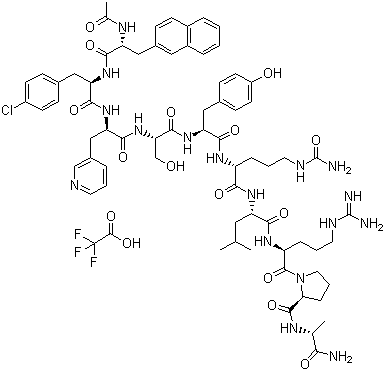 Cetrorelix trifluoroacetate molecular structure (CAS 130289-71-3)