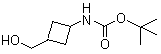 结构式 CAS# 130369-05-0, [3-(羟基甲基)环丁基]氨基甲酸叔丁酯