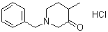 结构式 CAS# 1303968-15-1, 4-甲基-1-苄基-3-哌啶酮盐酸盐