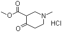 N-Methyl-3-carbomethoxy-4-piperidone hydrochloride molecular structure (CAS 13049-77-9)