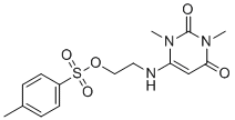 2-[(1,3-Dimethyl-2,6-dioxopyrimidin-4-yl)amino]ethyl 4-methylbenzenesulfonate molecular structure (CAS 130634-04-7)