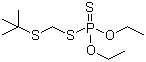 structure of CAS# 13071-79-9, Terbufos;S-tert-Butylthiomethyl O,O-diethyl phosphorodithioate; Phosphorodithioic acid S-[(tert-butylthio)methyl] O,O-diethyl ester