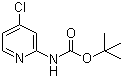 structure of CAS# 130721-78-7, tert-Butyl (4-chloropyridin-2-yl)carbamate;(4-Chloropyridin-2-yl)carbamic acid tert-butyl ester