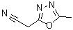 structure of CAS# 130781-63-4, 5-Methyl-1,3,4-oxadiazole-2-acetonitrile;2-(5-Methyl-1,3,4-oxadiazol-2-yl)acetonitrile