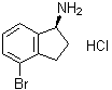 (1S)-4-Bromo-2,3-dihydro-1H-inden-1-amine hydrochloride (1:1) molecular structure (CAS 1307873-37-5)