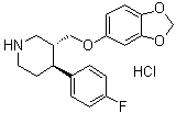 (3R,4S)-3-[(1,3-Benzodioxol-5-yloxy)methyl]-4-(4-fluorophenyl)piperidine hydrochloride molecular structure (CAS 130855-30-0)