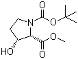 (2S,3R)-1-tert-Butyl 2-methyl 3-hydroxypyrrolidine-1,2-dicarboxylate molecular structure (CAS 130966-46-0)