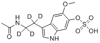 6-Sulfatoxy Melatonin-d4 molecular structure (CAS 1309935-98-5)