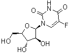 structure of CAS# 131-06-6, 1-beta-D-Arabinofuranosyl-5-fluorouracil;1-beta-D-Arabinosyl-5-fluorouracil; NSC 406444