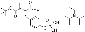 N-乙基-N-(1-甲基乙基)-2-丙胺与N-[(1,1-二甲基乙氧基)羰基]-L-酪氨酸磷酸二氢酯的化合物分子结构 (CAS 131124-82-8)