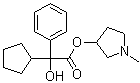 N-Methyl-3-pyrrolidinyl cyclopentylmandelate molecular structure (CAS 13118-11-1)