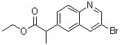 3-Bromo-alpha-methyl-6-quinolineacetic acid ethyl ester molecular structure (CAS 1311992-92-3)