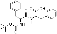 Boc-L-苯丙氨酰-苯丙氨酸分子结构 (CAS 13122-90-2)