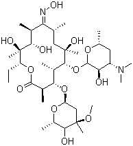 Erythromycin-9-oxime molecular structure (CAS 13127-18-9)