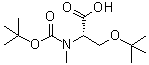 N-[(1,1-Dimethylethoxy)carbonyl]-O-(1,1-dimethylethyl)-N-methyl-L-serine molecular structure (CAS 1313054-71-5)