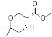 (3R)-6,6-Dimethyl-3-morpholinecarboxylic acid methyl ester molecular structure (CAS 1313278-08-8)