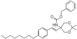 N-[2,2-Dimethyl-5-[2-(4-octylphenyl)ethenyl]-1,3-dioxan-5-yl]carbamic acid phenylmethyl ester molecular structure (CAS 1313876-84-4)