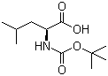 structure of CAS# 13139-15-6, Boc-L-Leucine;N-tert-Butoxycarbonyl-L-leucine; Boc-L-Leu-OH