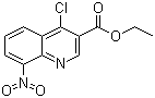 structure of CAS# 131548-98-6, 8-Nitro-4-chloroquinoline-3-carboxylic acid ethyl ester